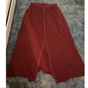 Forever 21 Red Maxi Skirt